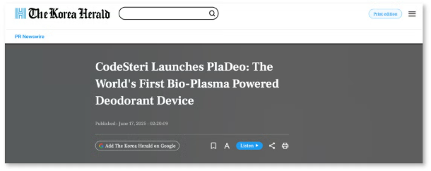 The Korea Herald coverage of PlaDeo
